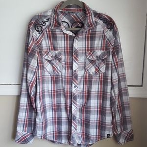 Surplus Men's Button Down Shirt with Bull Design
